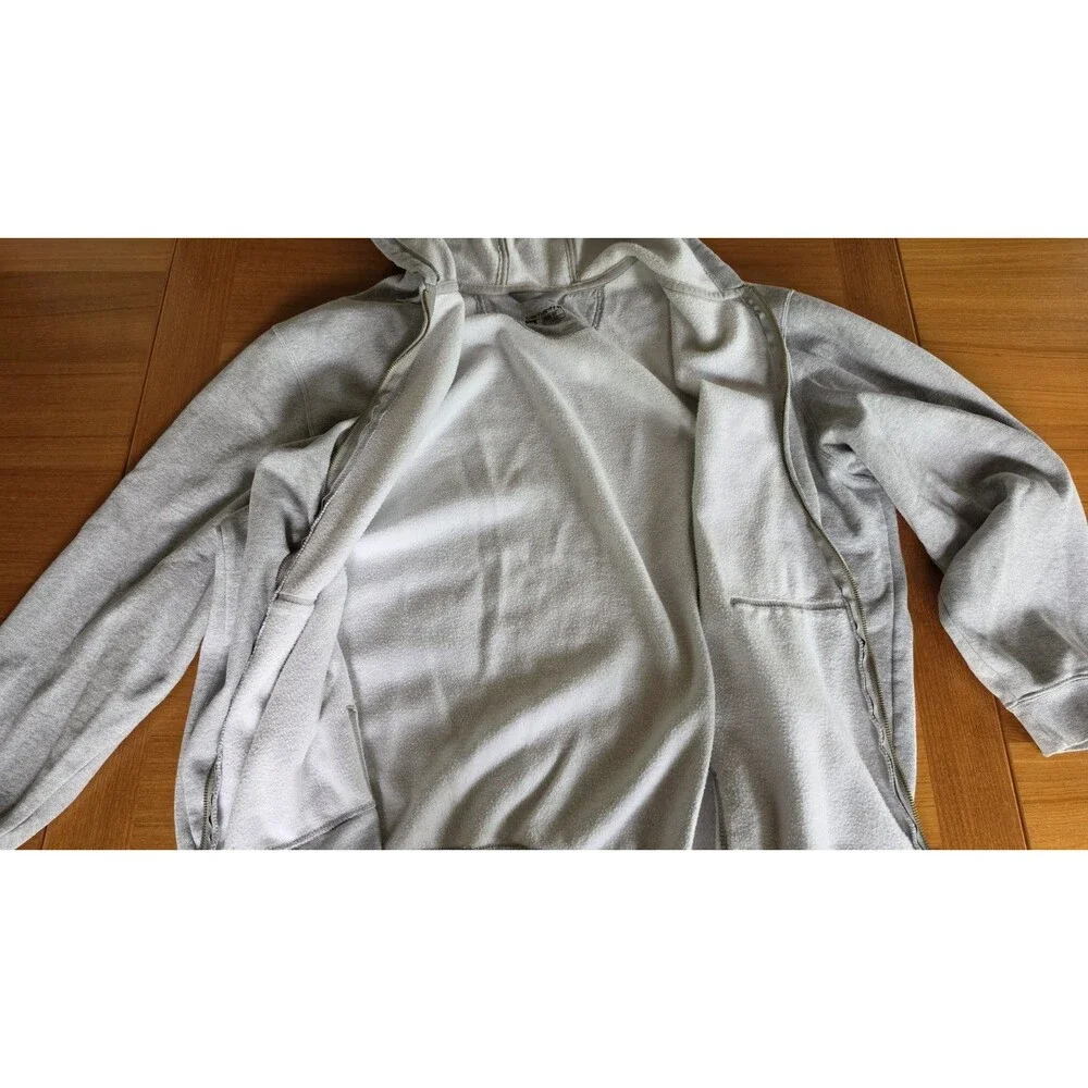 Carhartt Men's Grey Hooded Jacket Size 3XL Loose Fit